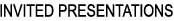 invited presentations